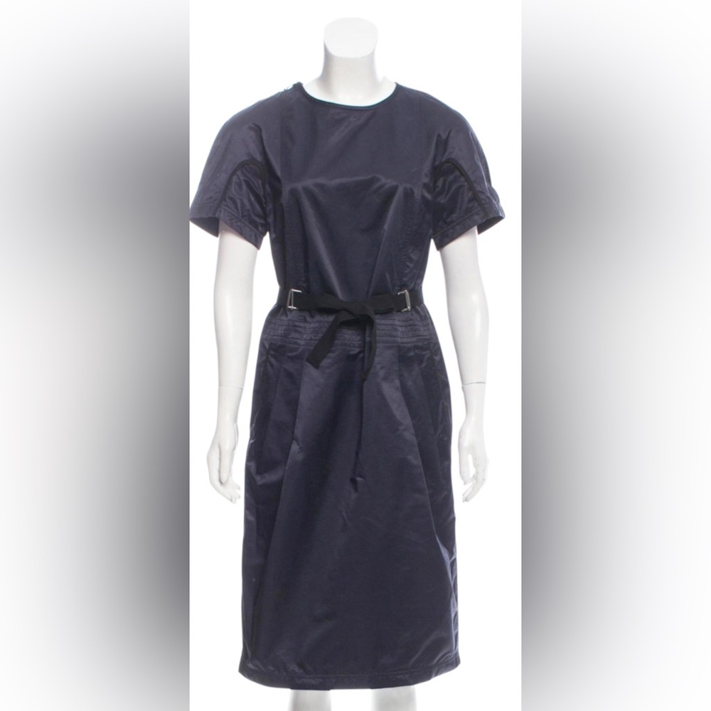 DRIES VAN NOTEN Denim Short Sleeve Midi Dress